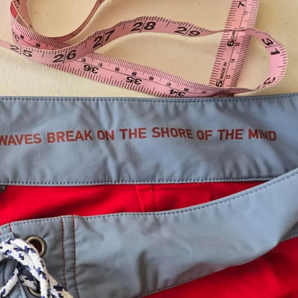 rhone mens swimming shorts trunks red blue 34